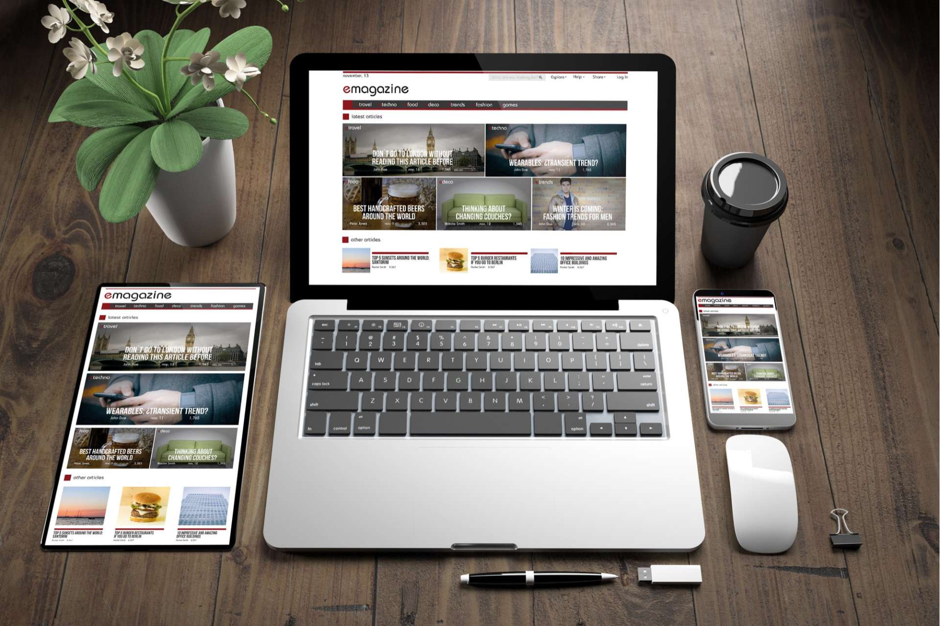 Laptop displaying an open website, representing website design services.